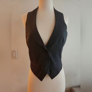 Maje Black Vest with Button Closure, Size 2